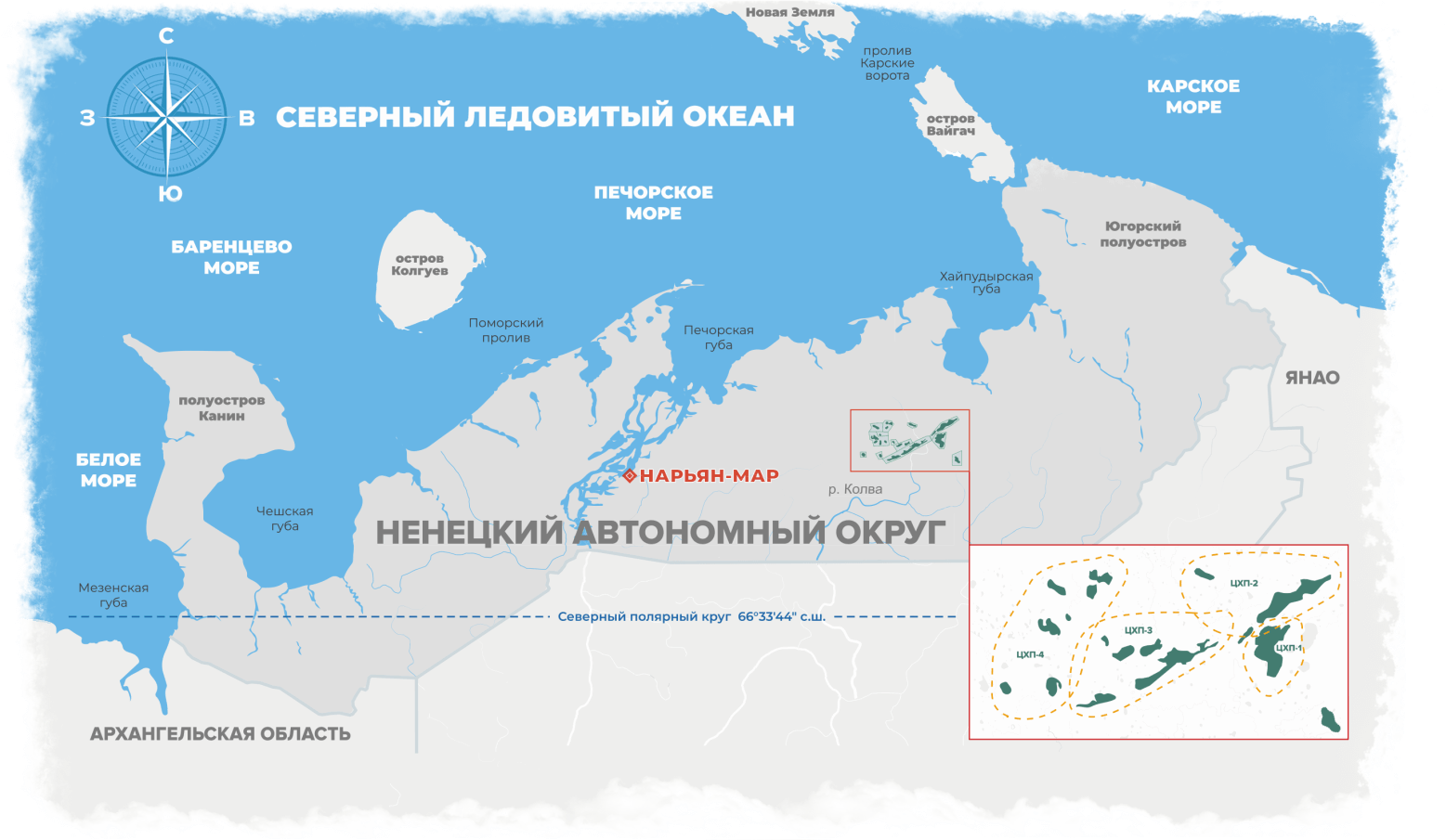 Карта территории деятельности компании «РУСВЬЕТПЕТРО»